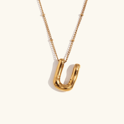 Collier Initial en Or Ballon
