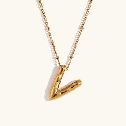 Collier Initial en Or Ballon