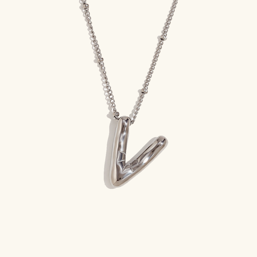 Collier Initial en Or Ballon