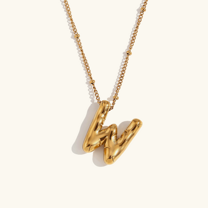 Collier Initial en Or Ballon