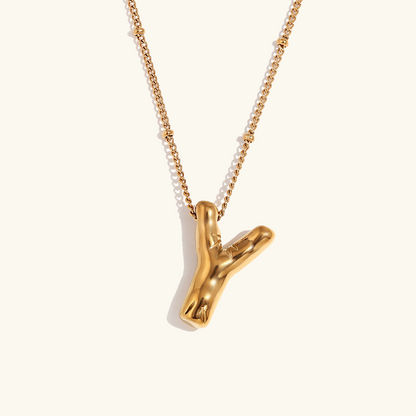 Collier Initial en Or Ballon