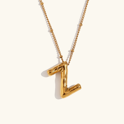 Collier Initial en Or Ballon