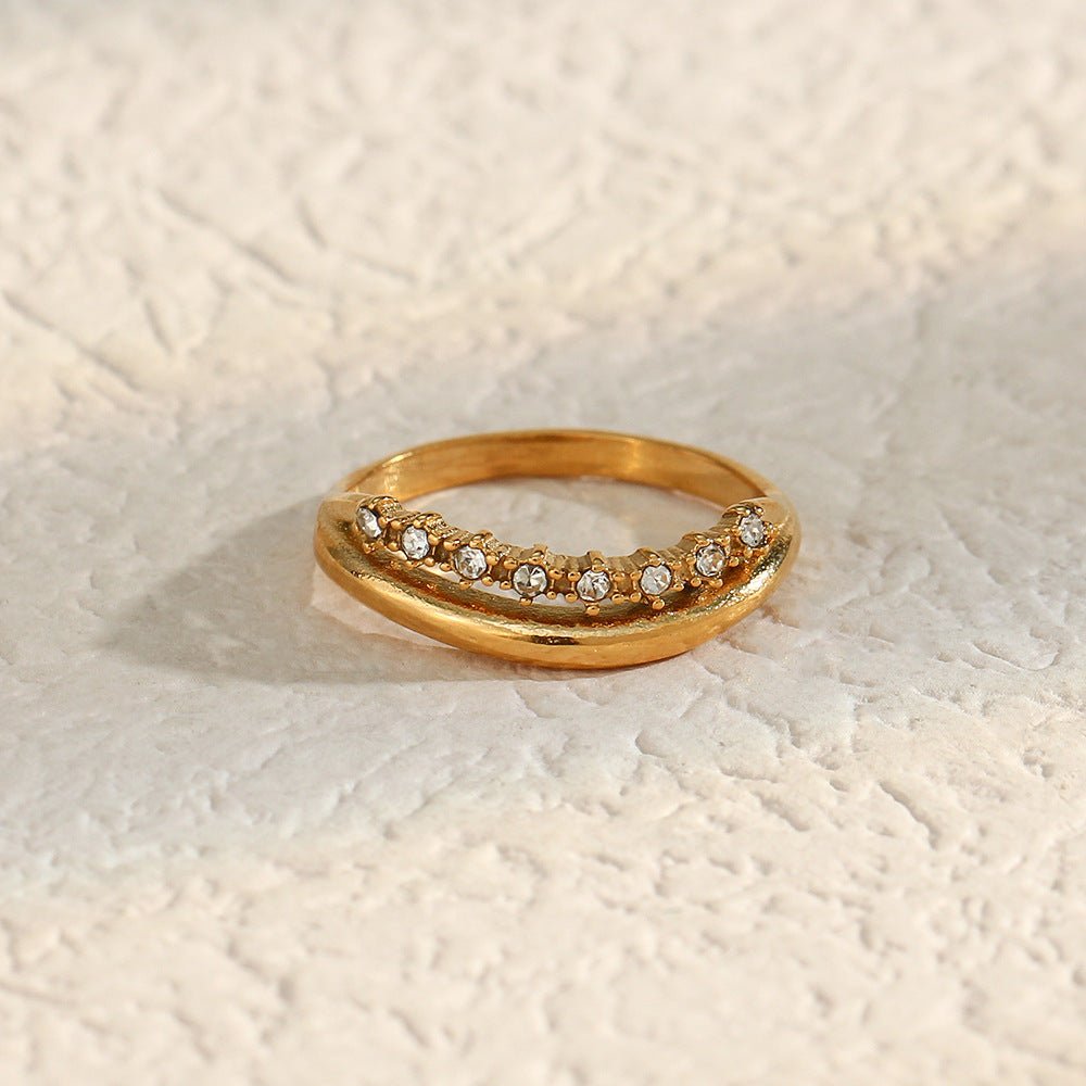 Bague en Or avec Simulants de Diamant Adeline