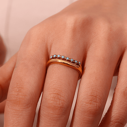 Bague en Or avec Simulants de Diamant Adeline