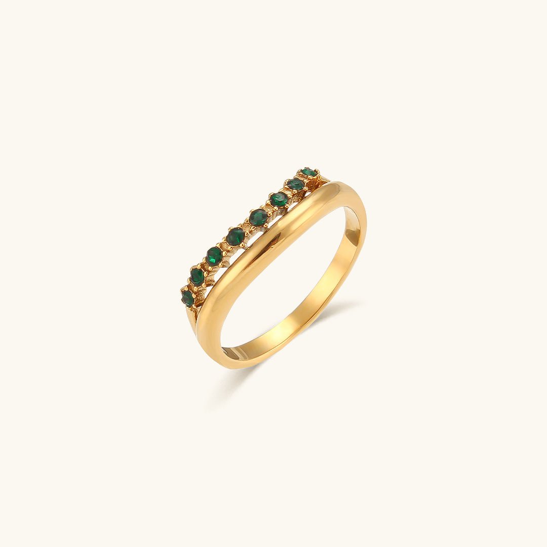 Bague en Or avec Simulants de Diamant Adeline