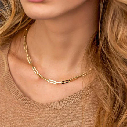 Collier En Chaîne En Or Ambre