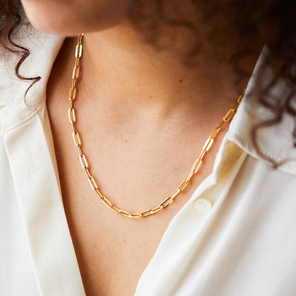 Collier En Chaîne En Or Ambre