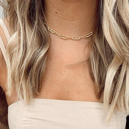 Collier En Chaîne En Or Ambre