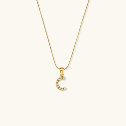 Collier En Perles Avec Lettre Initiale Augustine