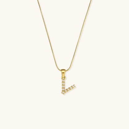 Collier En Perles Avec Lettre Initiale Augustine