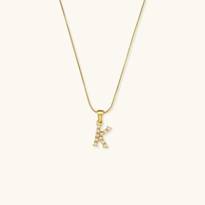 Collier En Perles Avec Lettre Initiale Augustine