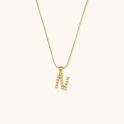 Collier En Perles Avec Lettre Initiale Augustine
