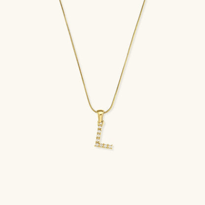 Collier En Perles Avec Lettre Initiale Augustine