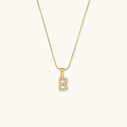 Collier En Perles Avec Lettre Initiale Augustine