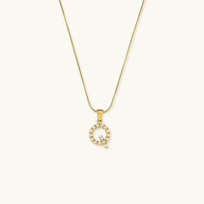 Collier En Perles Avec Lettre Initiale Augustine