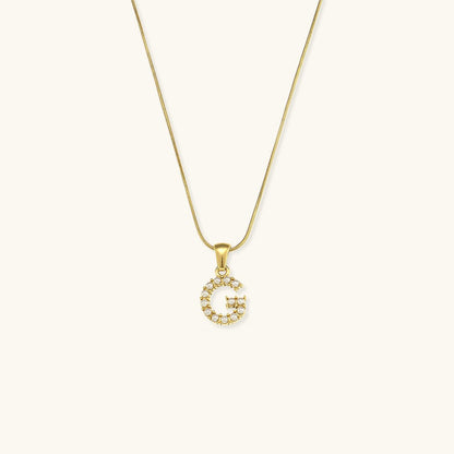 Collier En Perles Avec Lettre Initiale Augustine