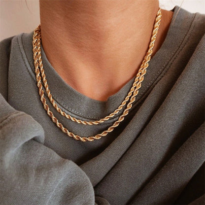 Collier en Chaîne Ropes Bianca en Or