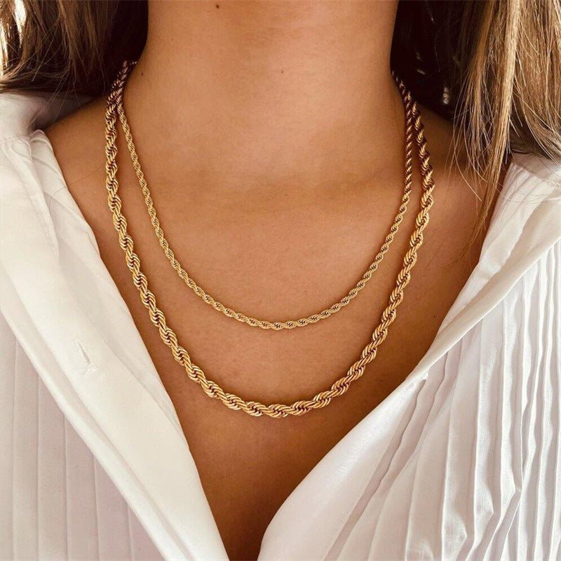 Collier en Chaîne Ropes Bianca en Or