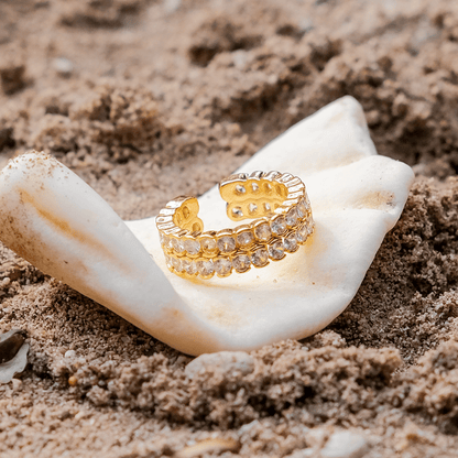 Bague en Or Doré Cassandra Cloutée