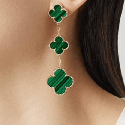 Boucles d'oreilles Coki Triple - Vert