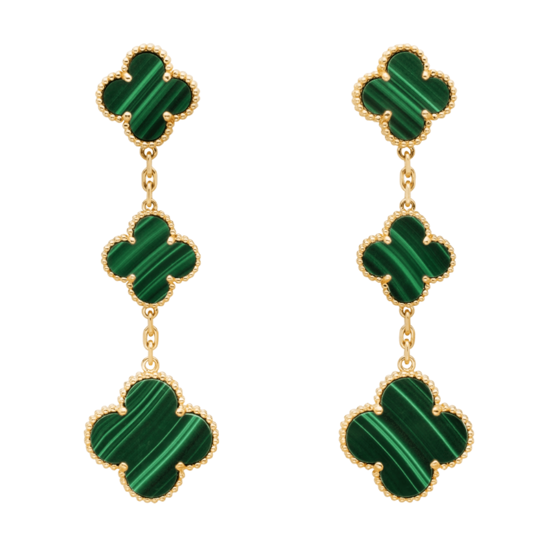 Boucles d'oreilles Coki Triple - Vert