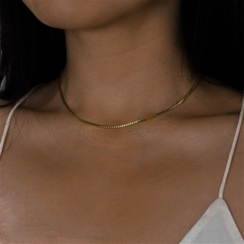 Collier En Chaîne En Boîte Danica En Or