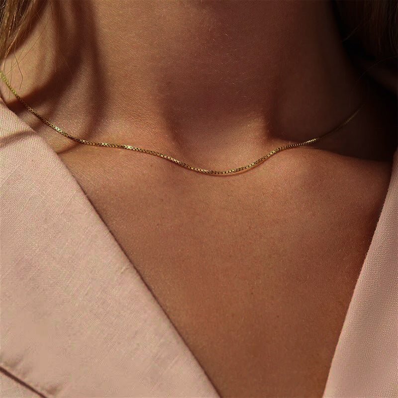 Collier En Chaîne En Boîte Danica En Or