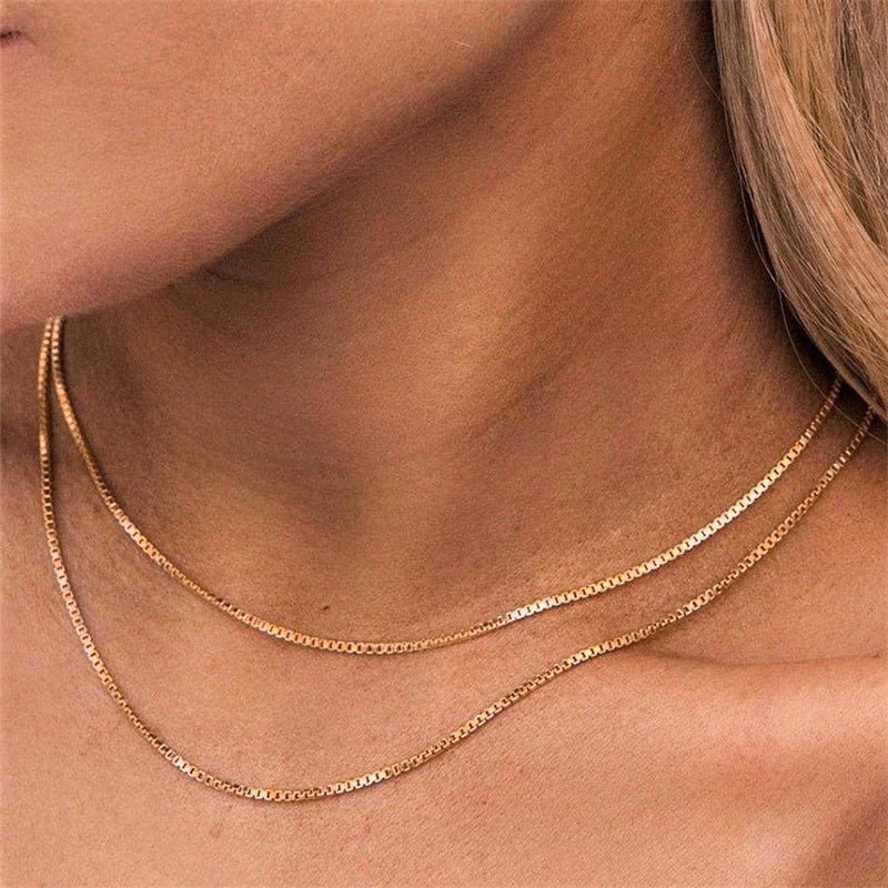 Collier En Chaîne En Boîte Danica En Or