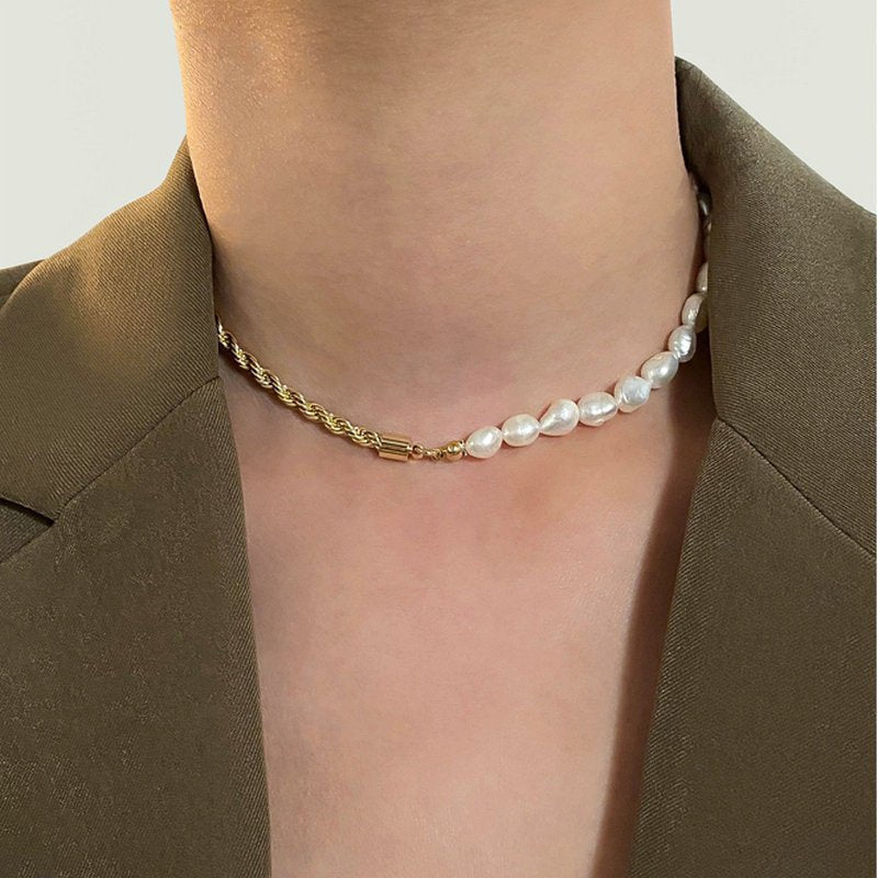 Collier en Perles d'Or Dualia