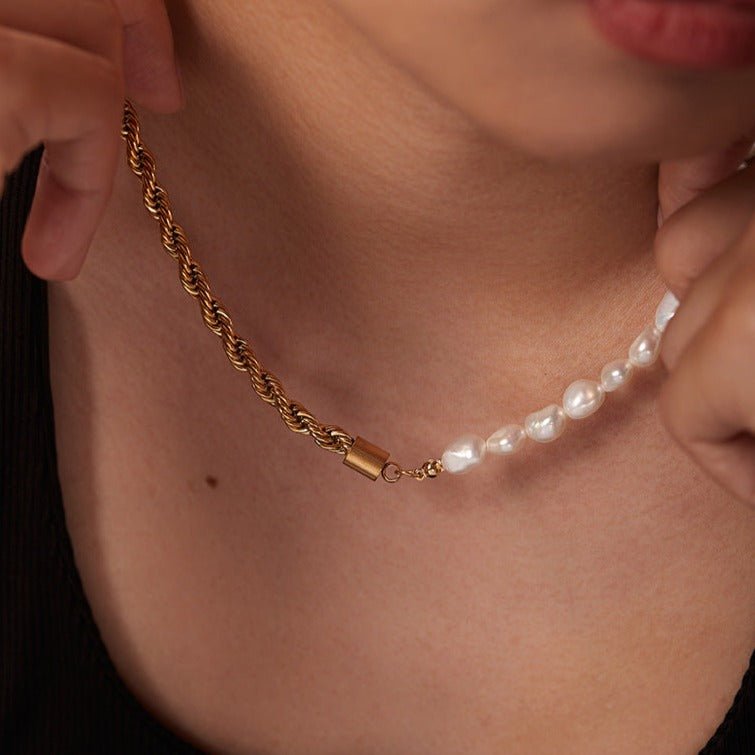 Collier en Perles d'Or Dualia