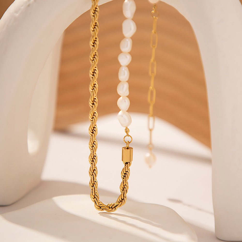 Collier en Perles d'Or Dualia