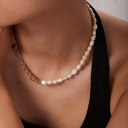 Collier en Perles d'Or Dualia