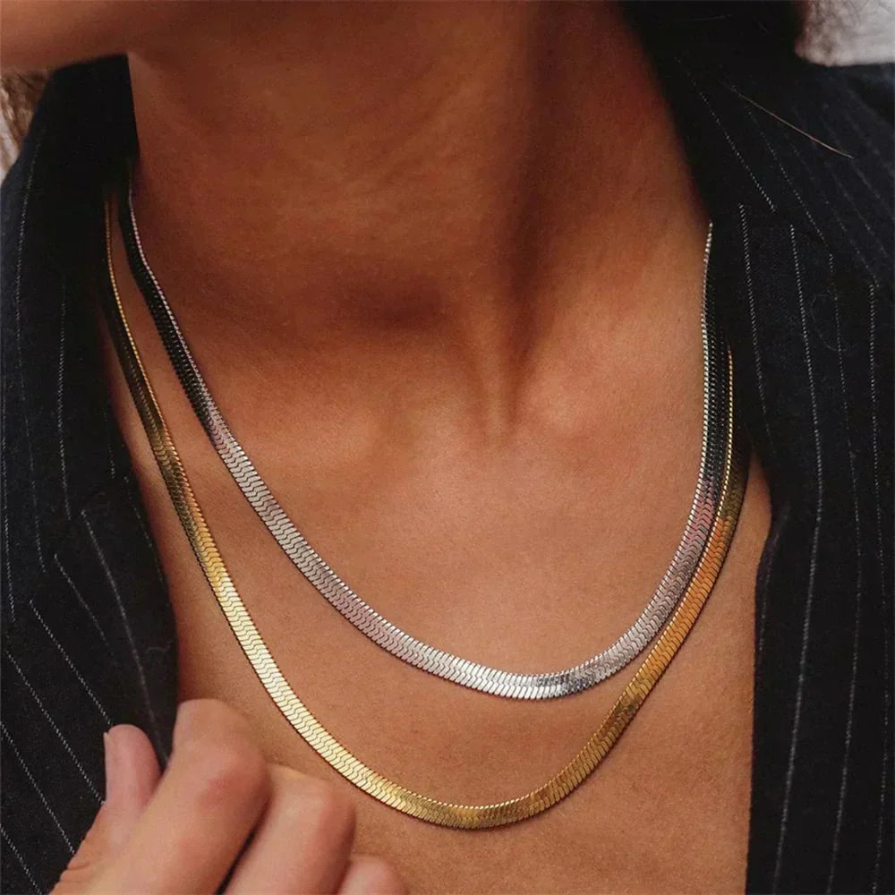 Collier Herringbone En Or Elizabeth