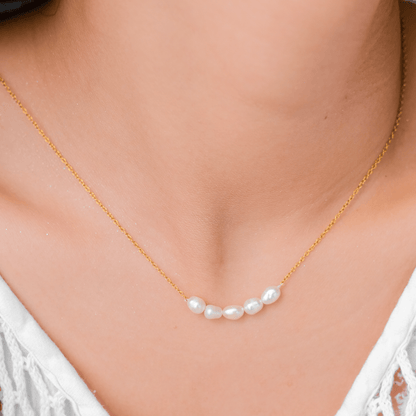 Collier en Perles d'Or Elle