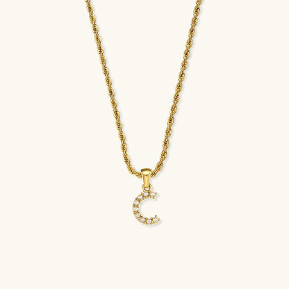 Collier en Perles avec Lettre Initiale Élodie