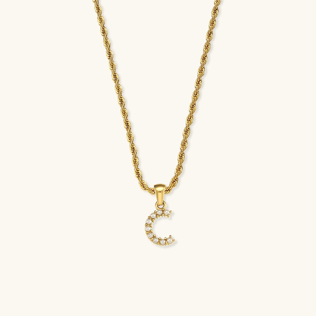 Collier en perles avec lettre initiale Élodie