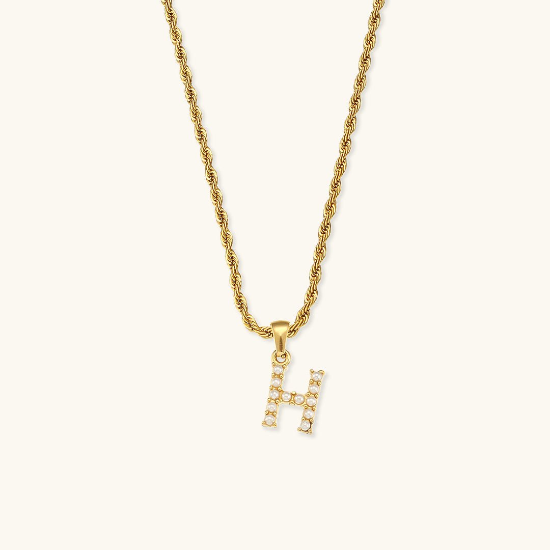 Collier en perles avec lettre initiale Élodie