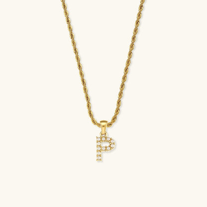 Collier en Perles avec Lettre Initiale Élodie