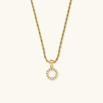 Collier en perles avec lettre initiale Élodie