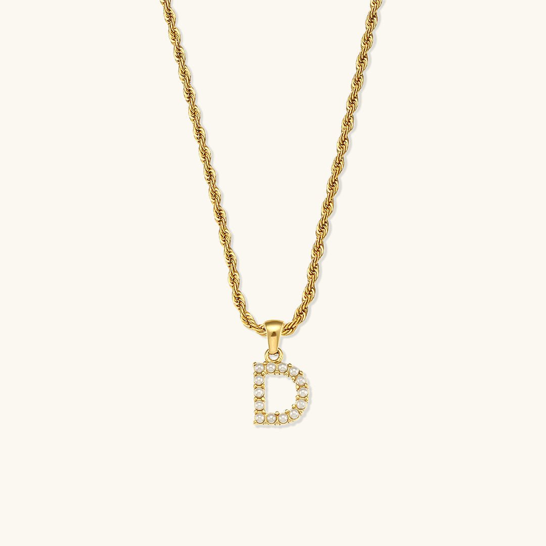 Collier en perles avec lettre initiale Élodie