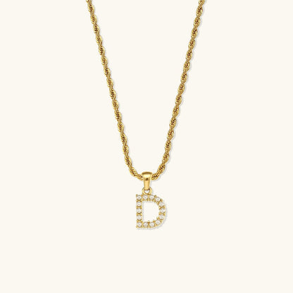 Collier en perles avec lettre initiale Élodie