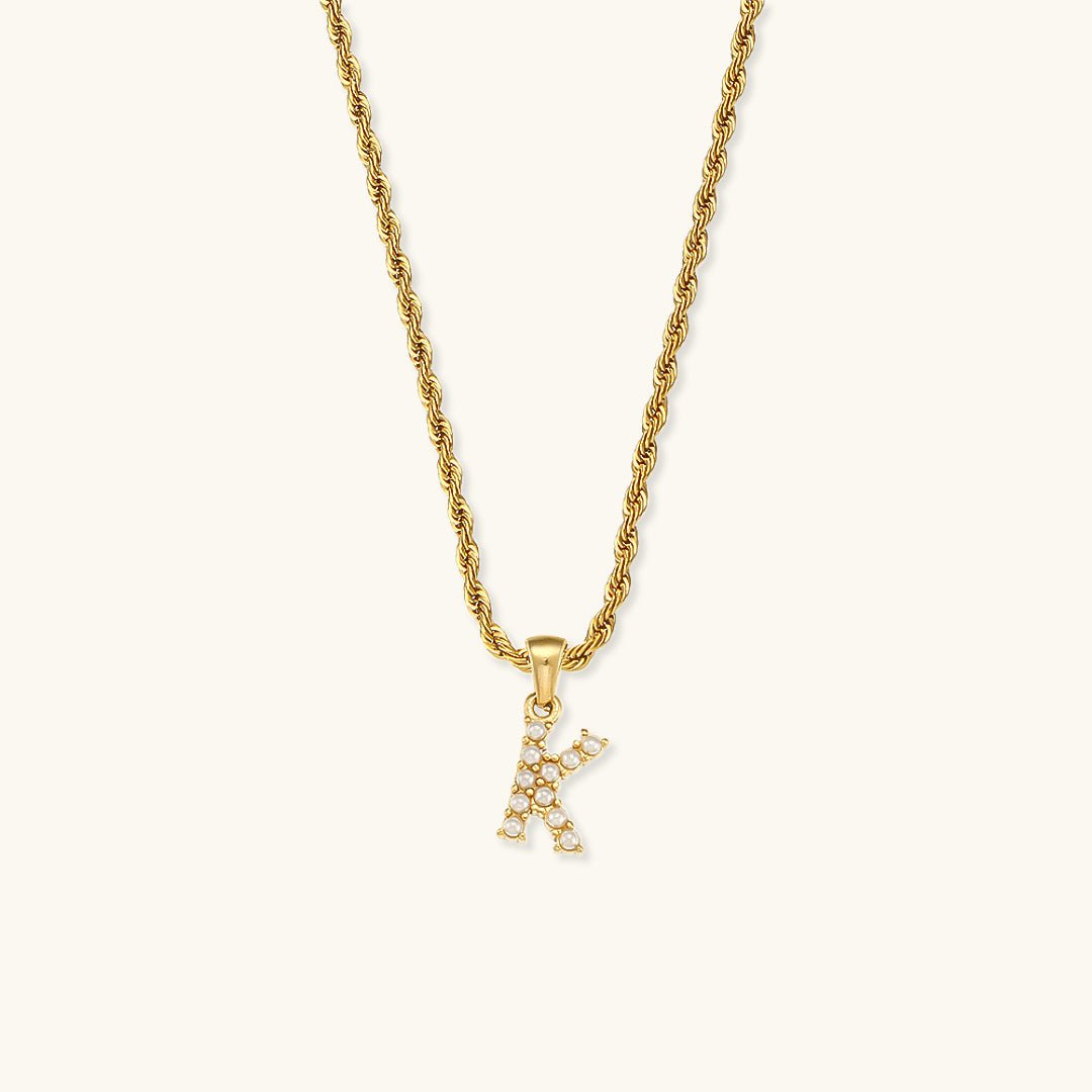 Collier en perles avec lettre initiale Élodie