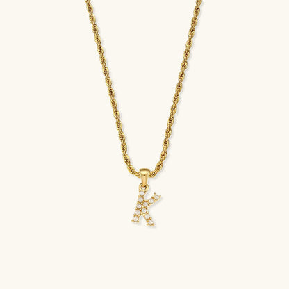 Collier en perles avec lettre initiale Élodie