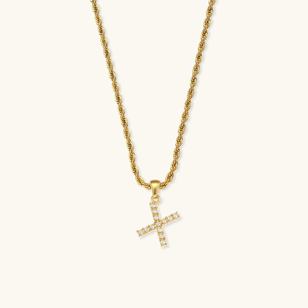 Collier en perles avec lettre initiale Élodie