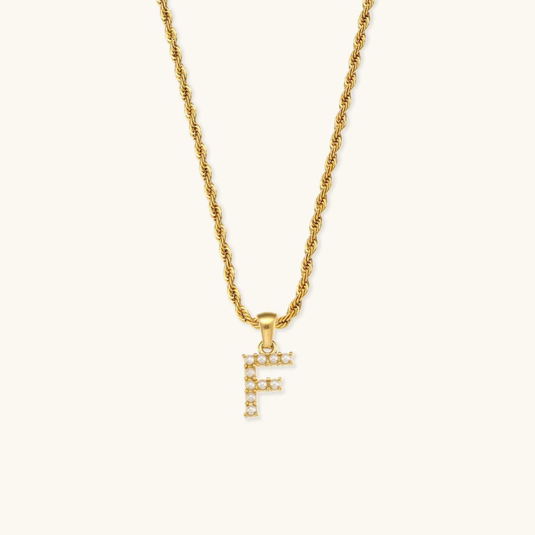 Collier en perles avec lettre initiale Élodie