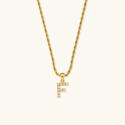 Collier en perles avec lettre initiale Élodie