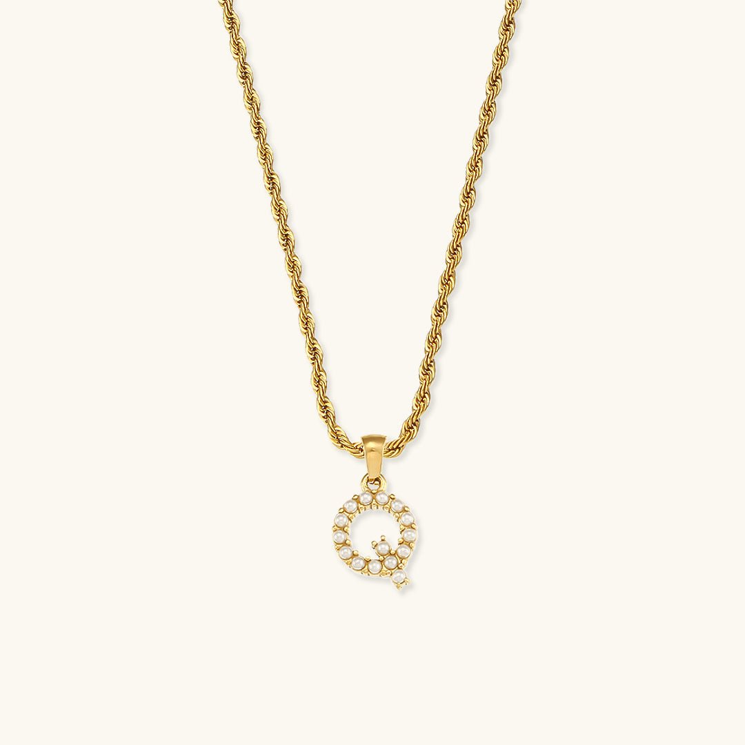 Collier en Perles avec Lettre Initiale Élodie