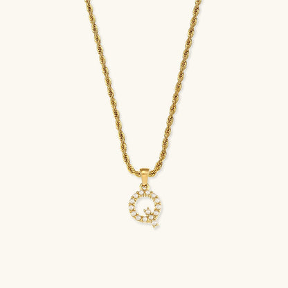 Collier en perles avec lettre initiale Élodie