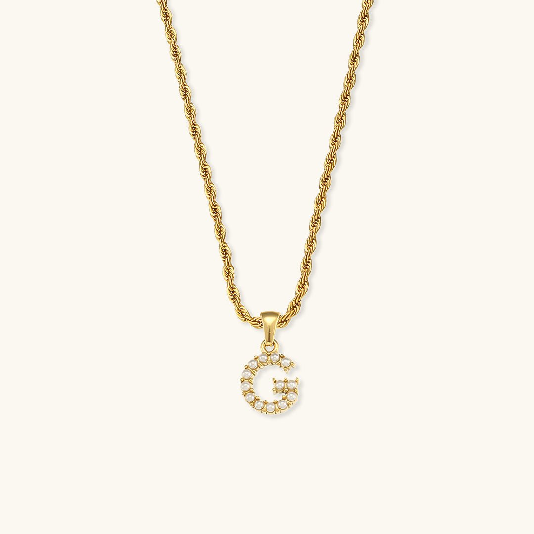 Collier en perles avec lettre initiale Élodie