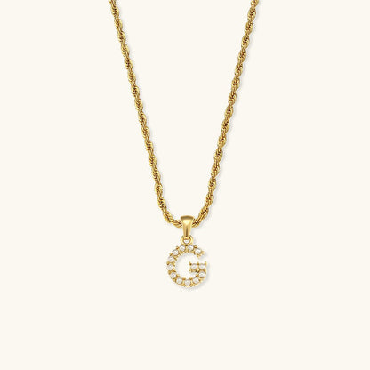 Collier en perles avec lettre initiale Élodie